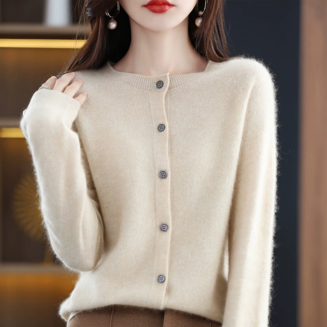 ボタン・ニット・セーター