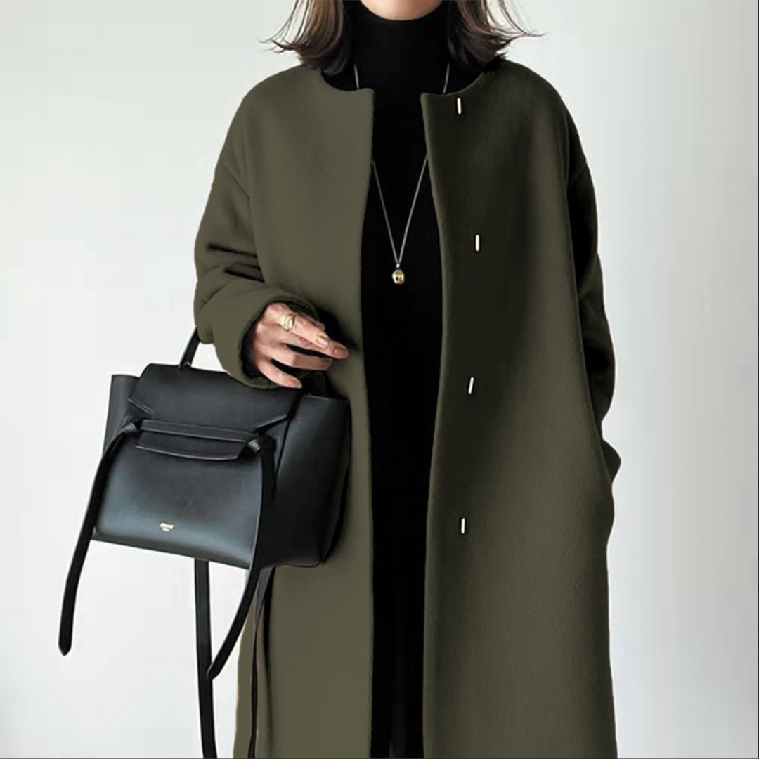 エレガントなレトロロングコート