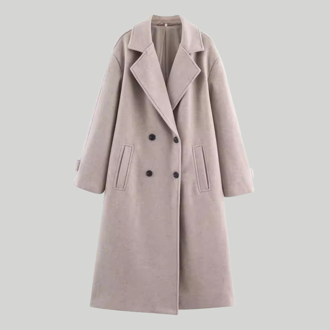 長袖ダブルブレスト・コート