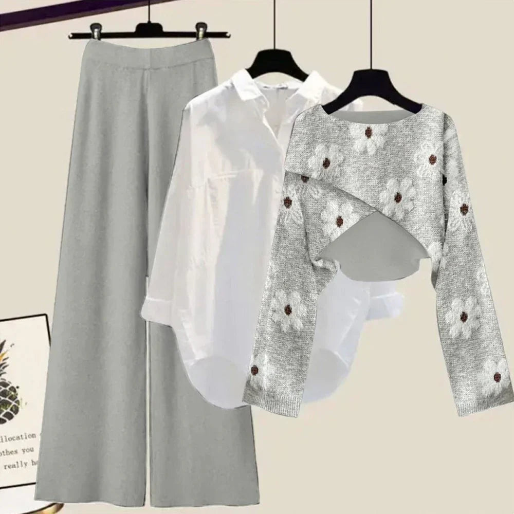 エレガントな長袖スリーピースセット