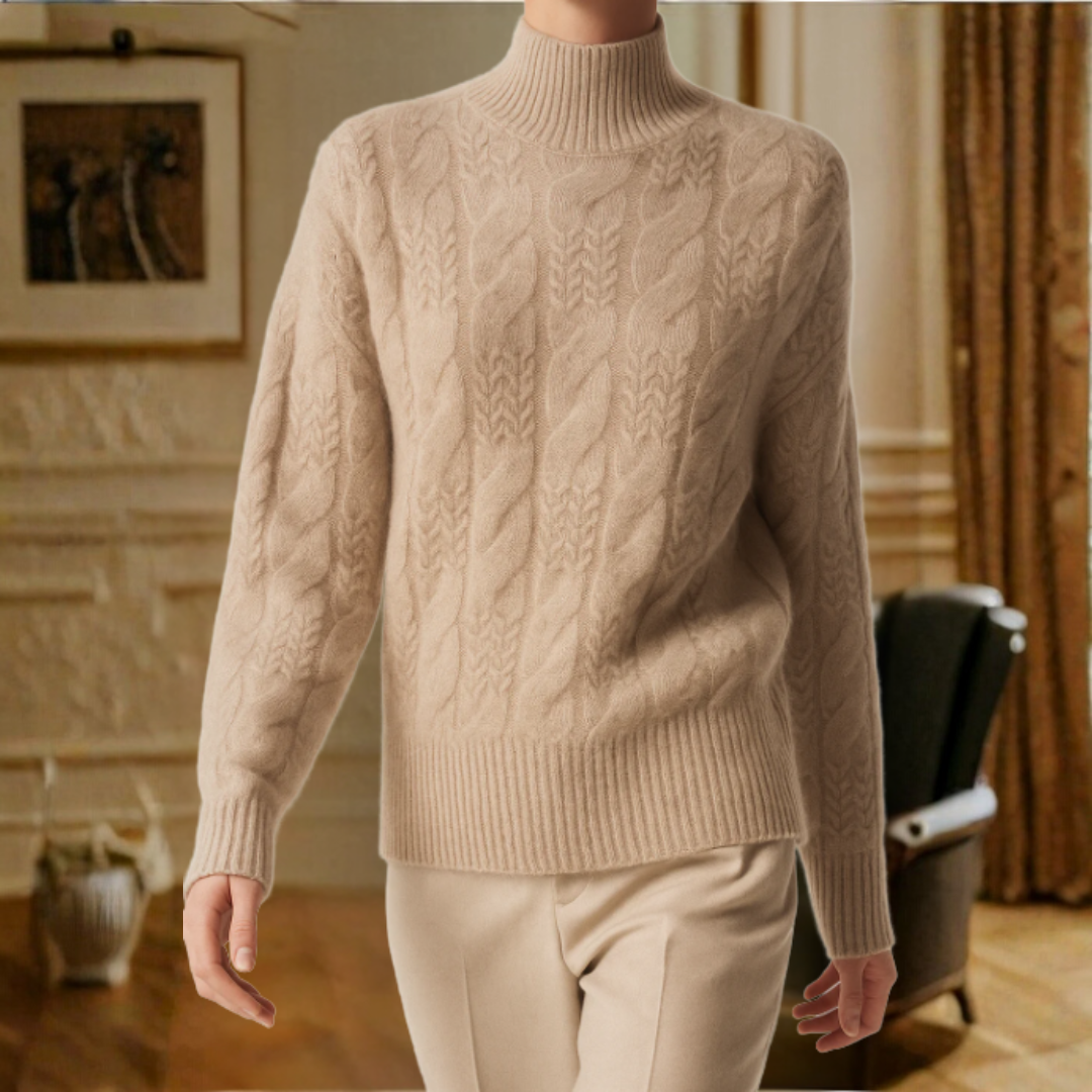 ケーブルニットセーター