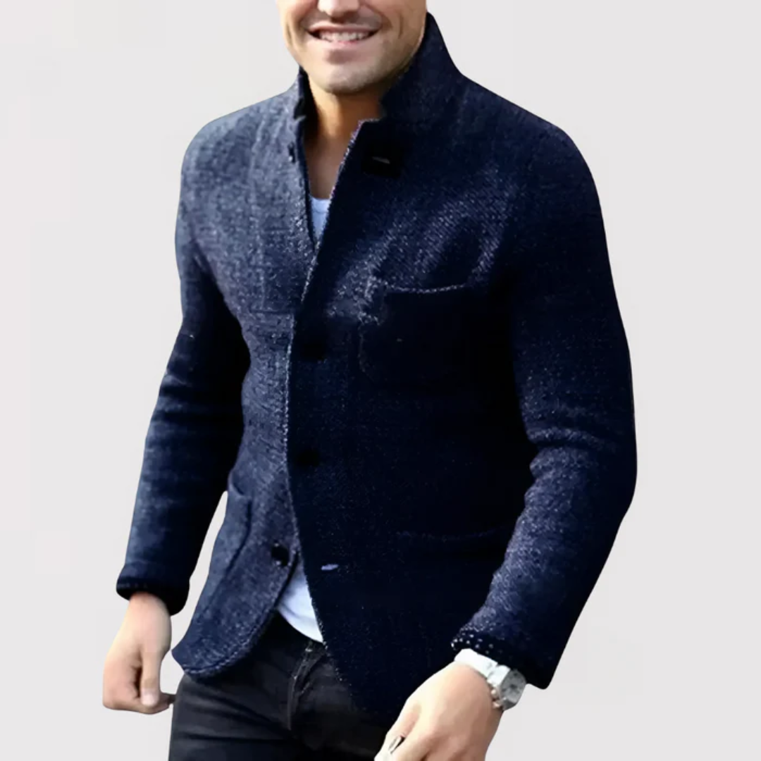 エレガントなニットブレザー