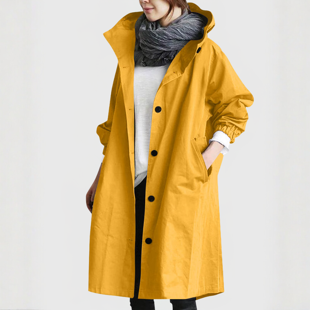 エレガントな防水トレンチコート
