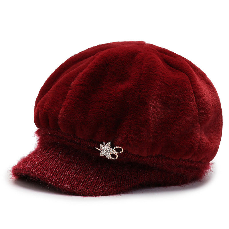 今冬用の暖かい女性用プラスチックニットキャップ