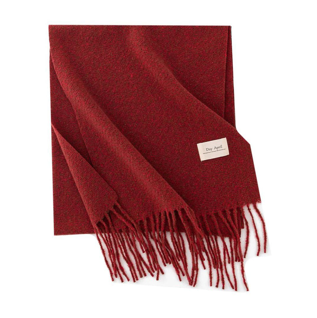 ウール製のチェック柄レディーススカーフ