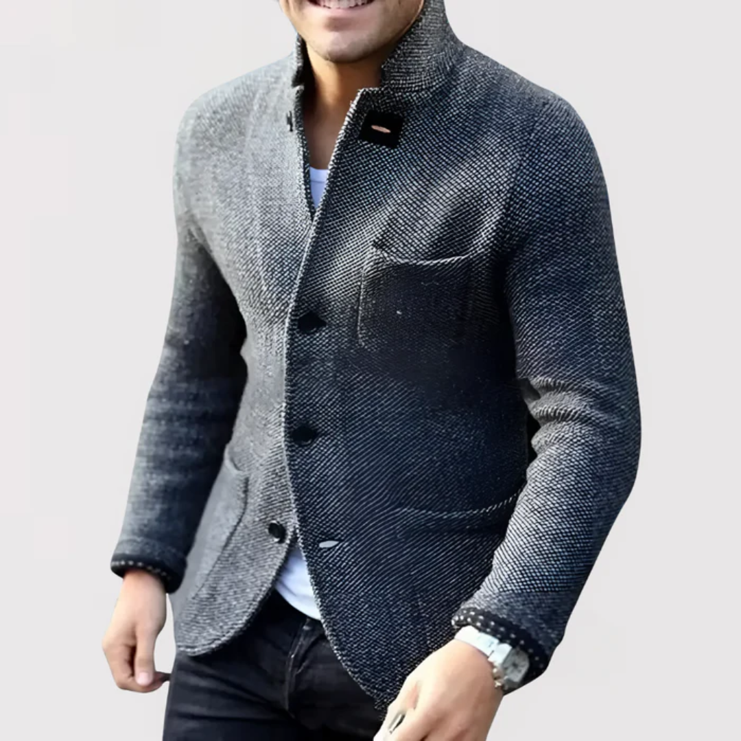 エレガントなニットブレザー