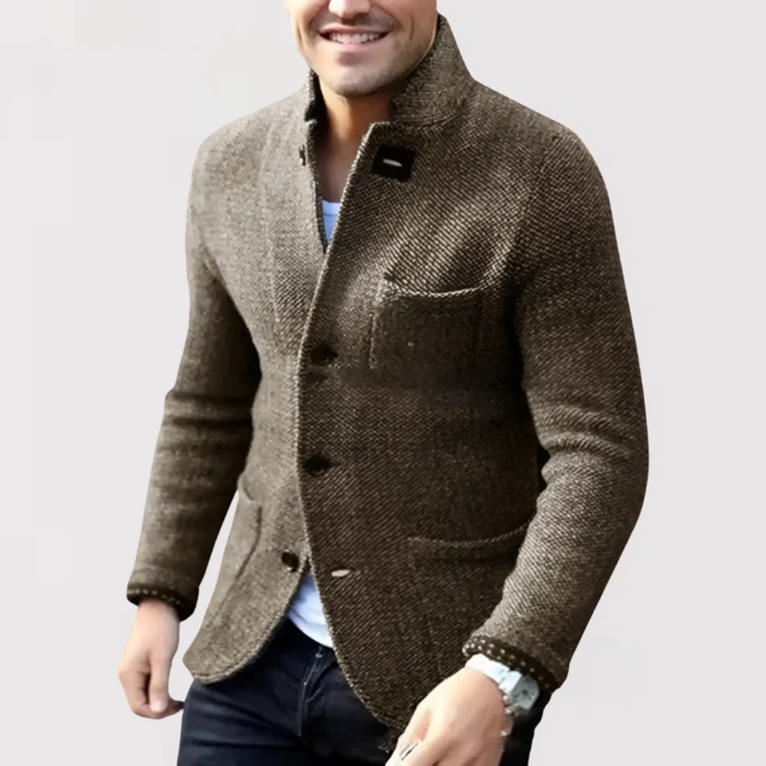 エレガントなニットブレザー