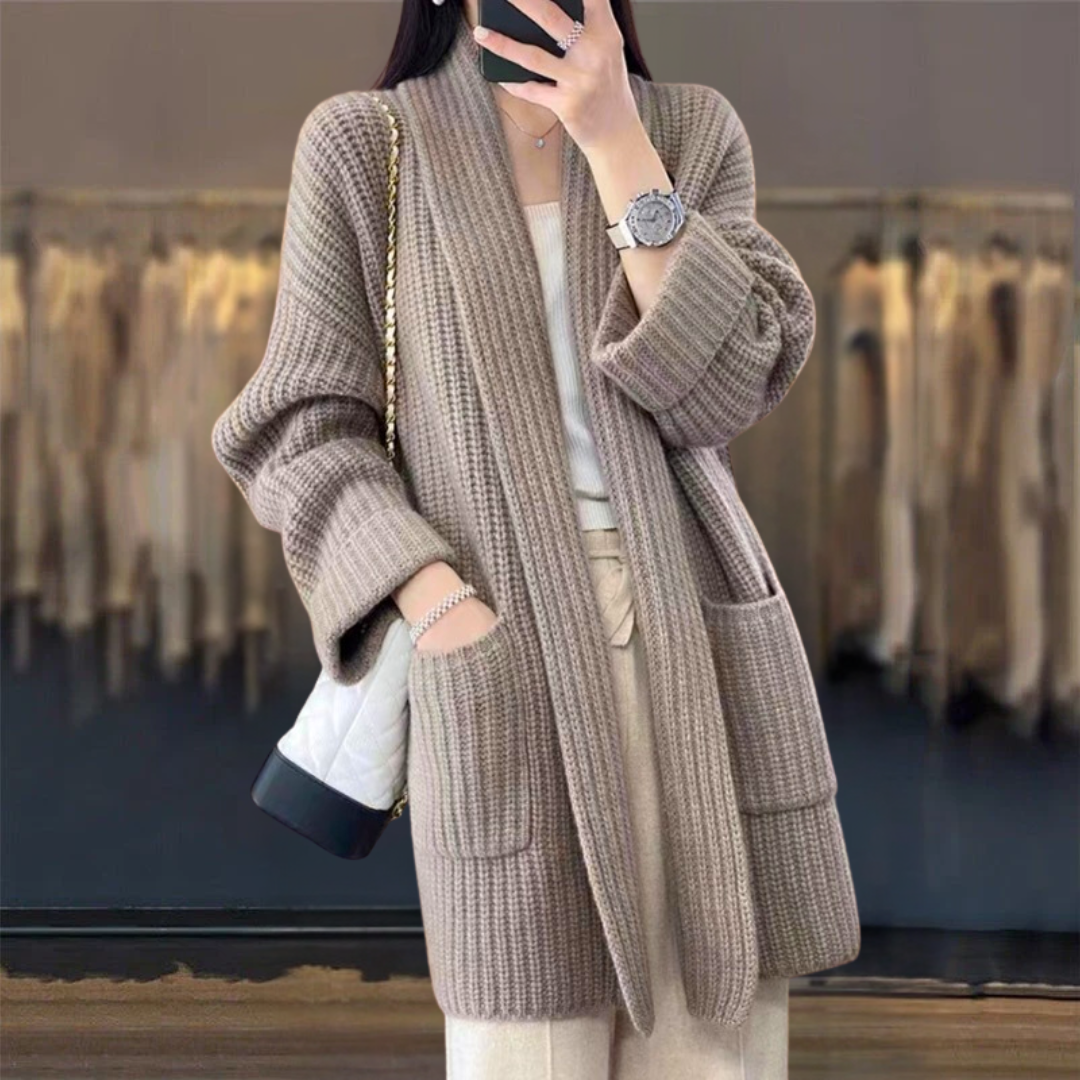 ニット・ウール・ポケット・カーディガン