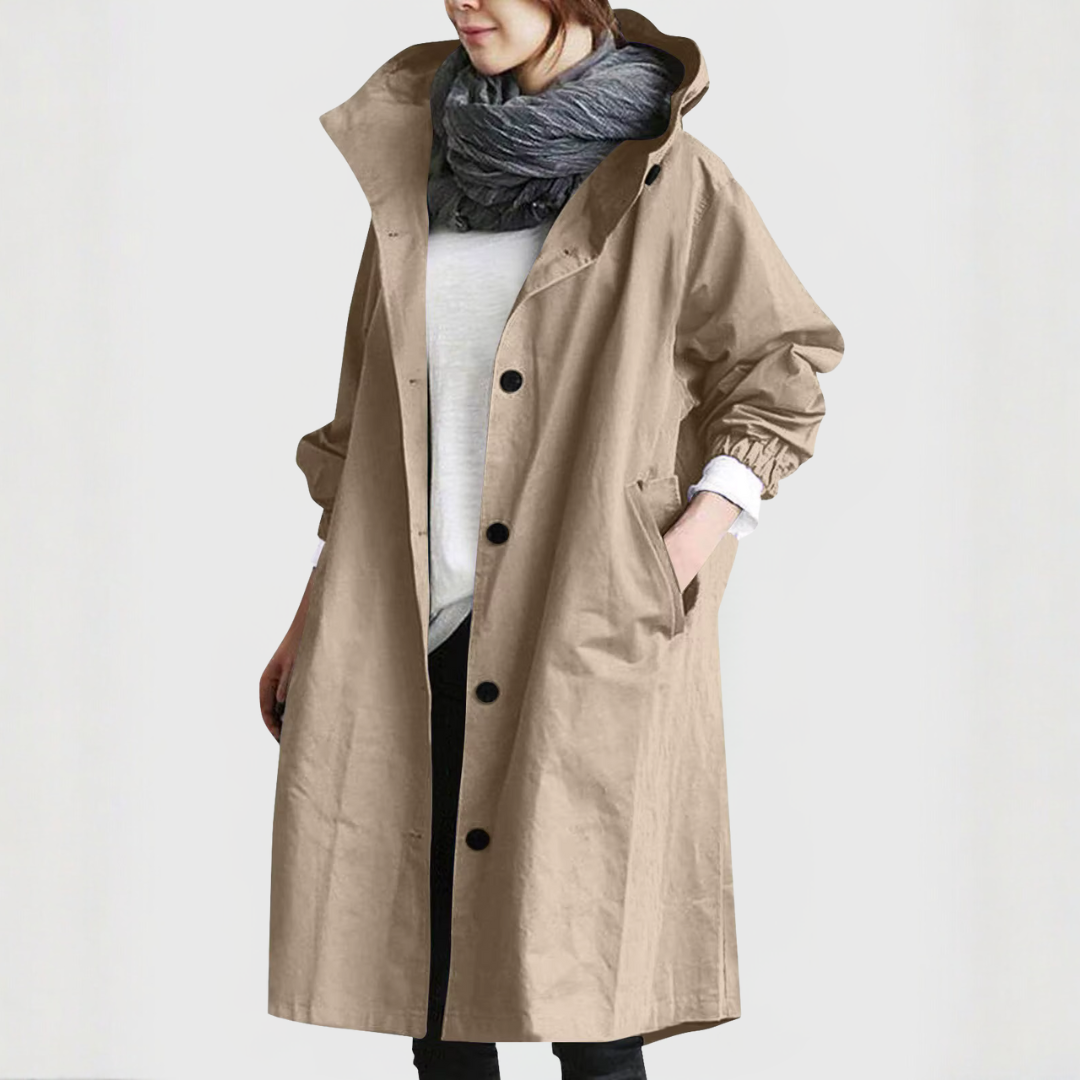 エレガントな防水トレンチコート