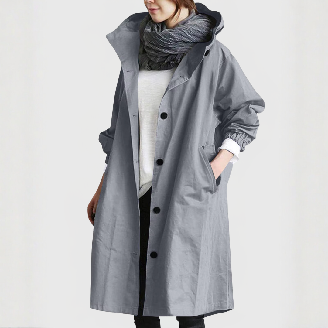エレガントな防水トレンチコート