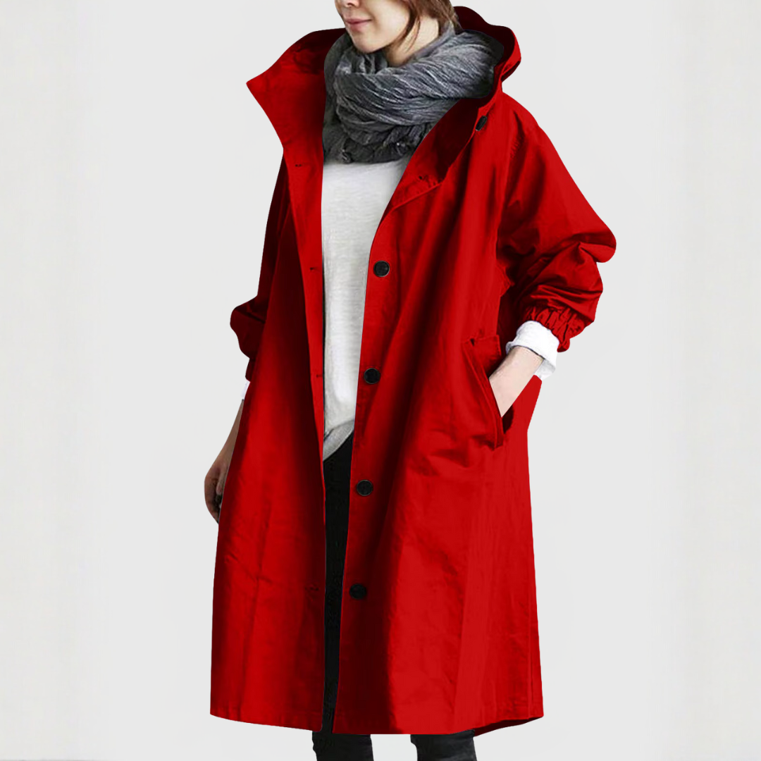 エレガントな防水トレンチコート