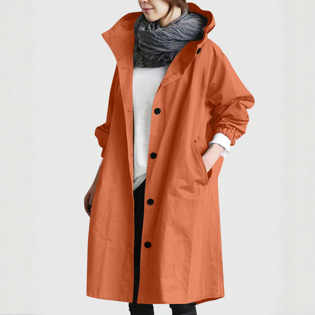 エレガントな防水トレンチコート