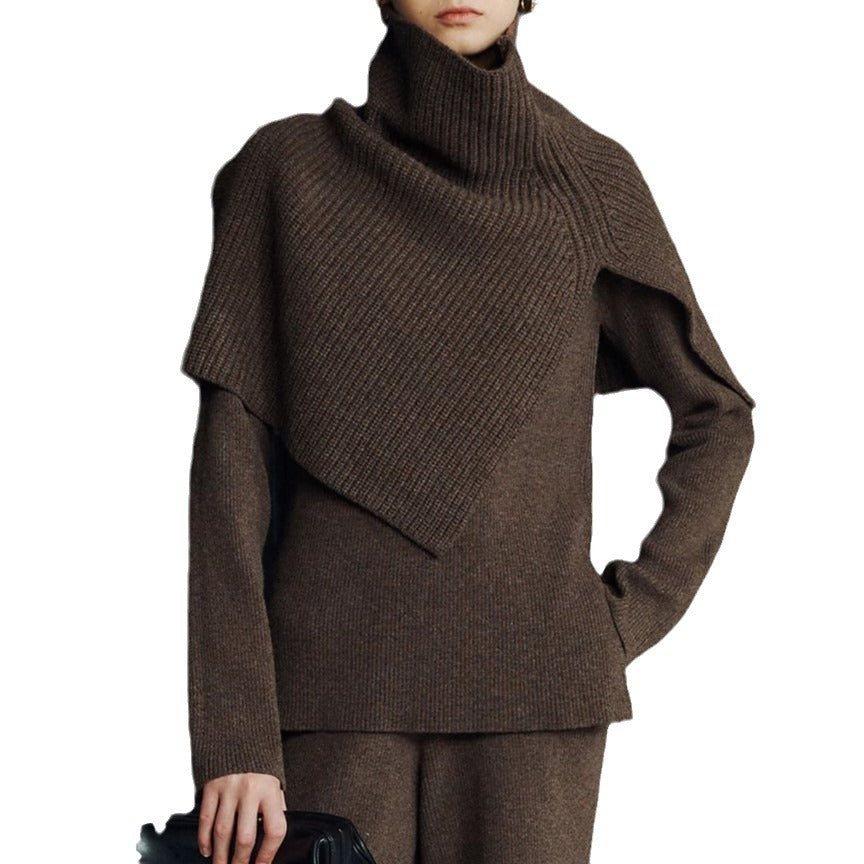 エレガントで快適な無地ニット女性用スカーフ