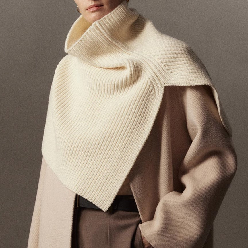 エレガントで快適な無地ニット女性用スカーフ