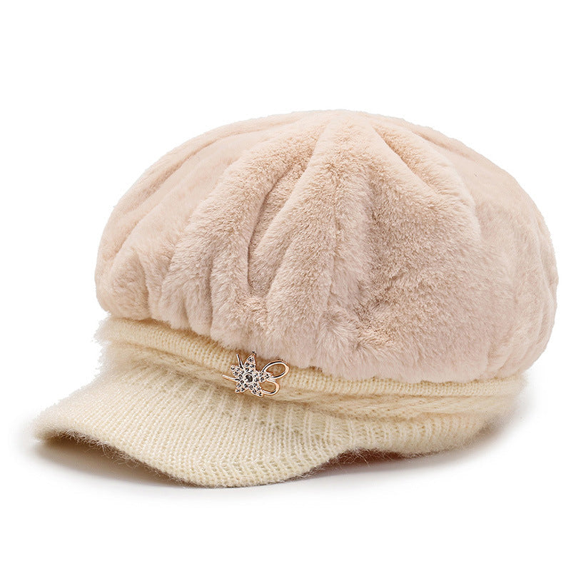 今冬用の暖かい女性用プラスチックニットキャップ