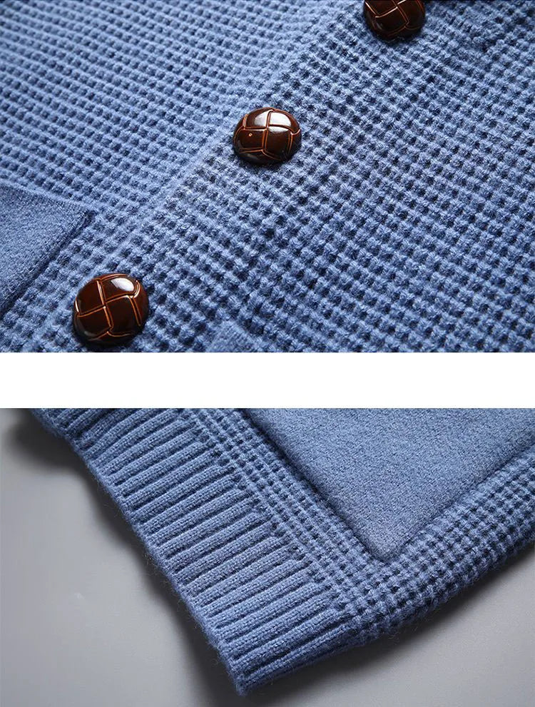 ヴィンチェンツォ・デ・ルカ ワッフルニットカーディガン