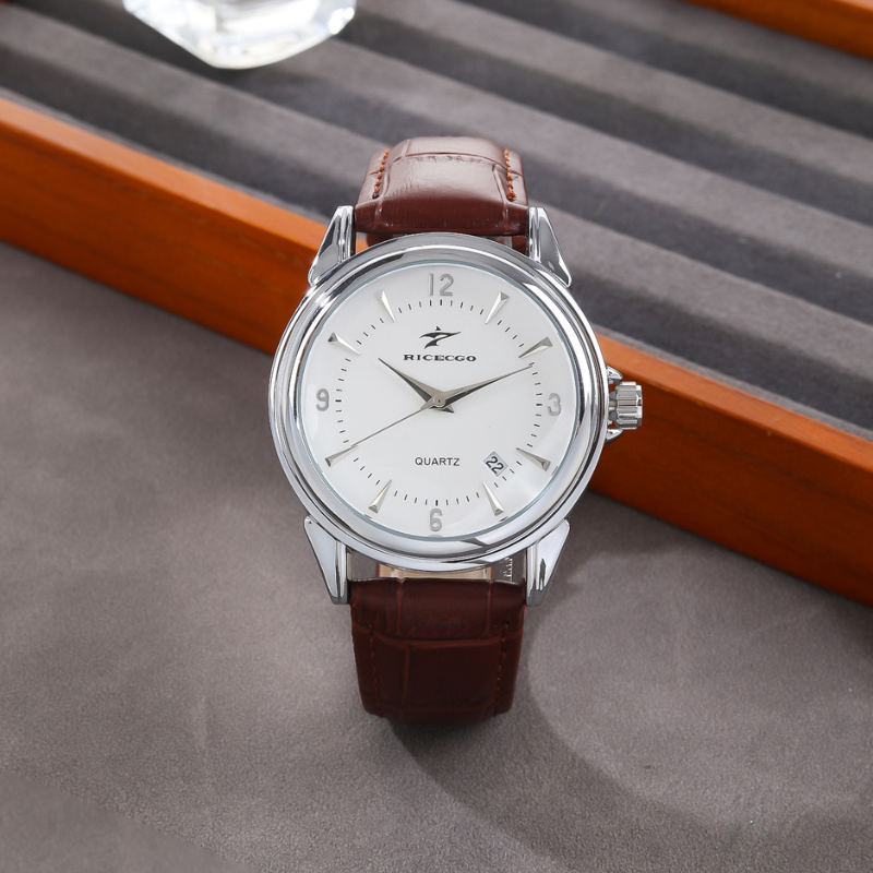 ジョン・ウェリントン レザー ストラップ ウォッチ、44mm